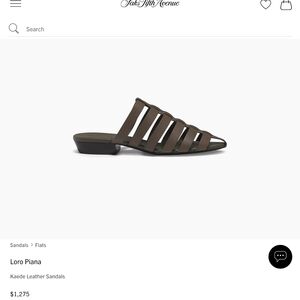 Loro Piana Kaede Leather Sandals